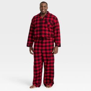 Men's Plaid Christmas Flannel Pajama Set - Wondershopβ’ Red